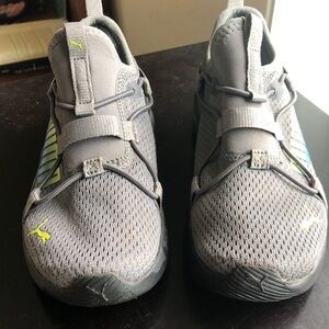 Puma gray lightweight sneakers size 13 Kids